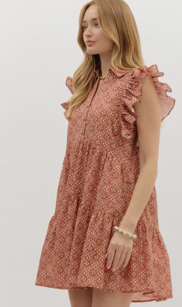 Blakely Blair Ruffle Medallion Dress