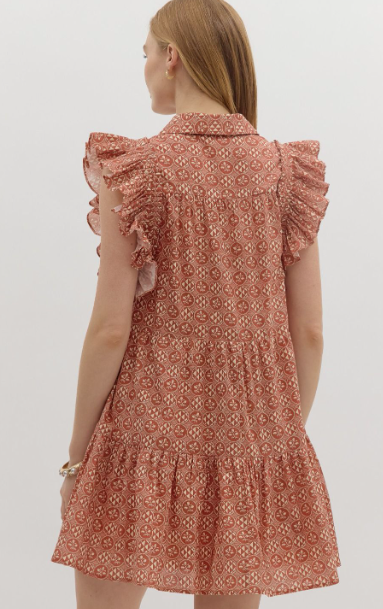 Blakely Blair Ruffle Medallion Dress