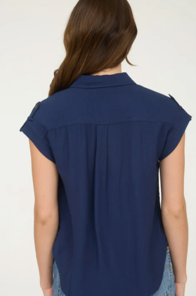 FINAL SALE Raelyn Button Up Lightweight Top