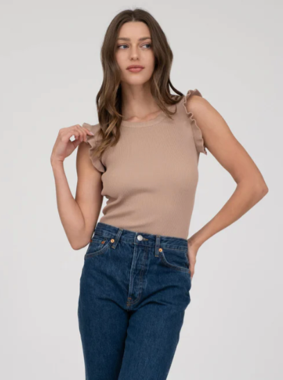 FINAL SALE Something so Sweet Sweater Ruffle Top