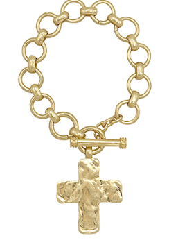 Big Cross Circle Chain Bracelet