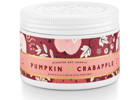 Tried & True Pumpkin Crabapple Small Tin Candle