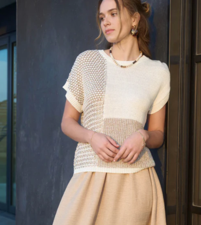 Black Out the Date Taupe Sweater Top