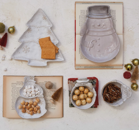 Stoneware Santa/Snowman Shaped Bowl