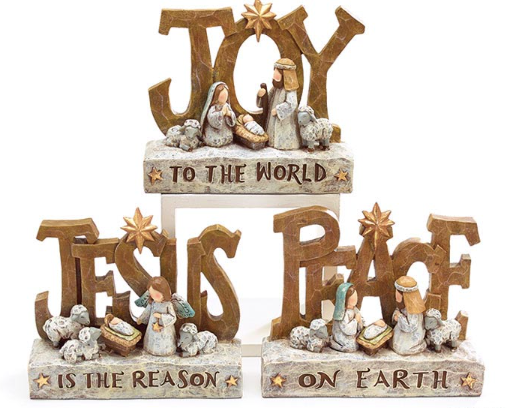 Nativity Message Shelf Sitter