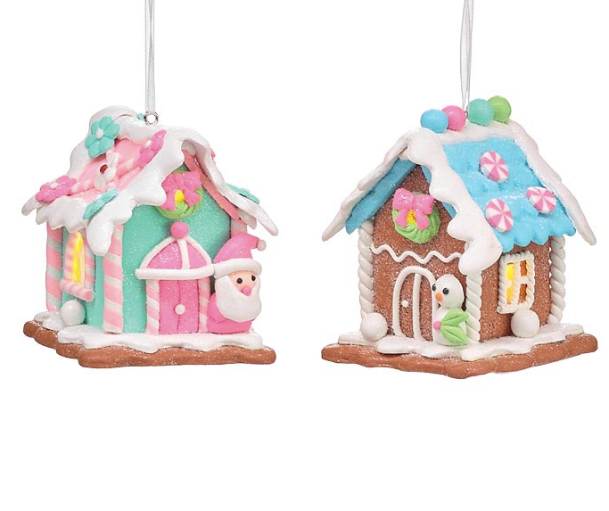 Assorted Gingerbread Shape House Ornaments