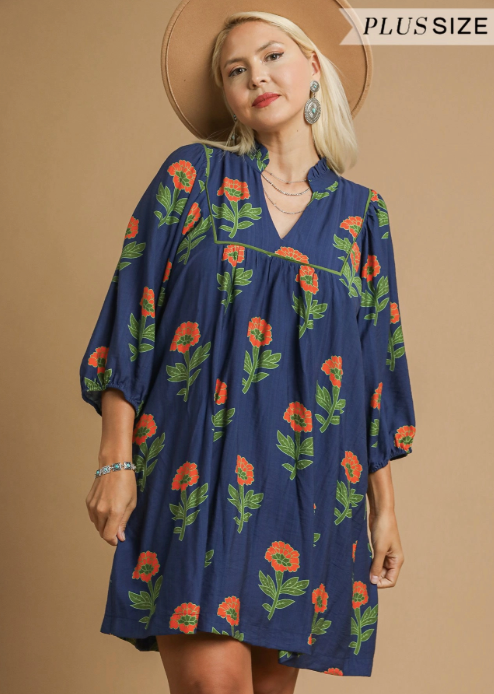 Flora Dreams Dress in Curvy