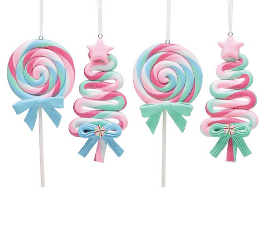 Candy Trees Suckers Clay Dough Ornaments