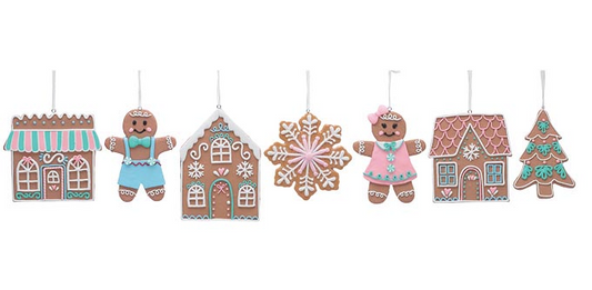 Assorted Gingerbread Clay Dough Ornaments