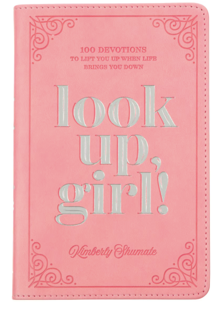 Look Up, Girl! Pink Faux Leather Devotional