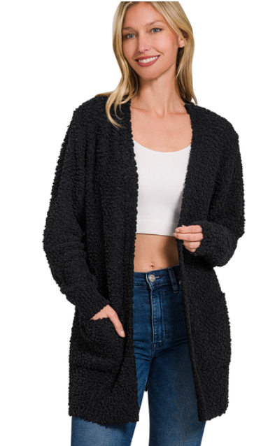DOORBUSTER Cozy Cutie Popcorn Cardigan