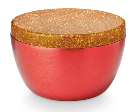 Mistletoe Kisses Sparkle Lidded Tin Candle