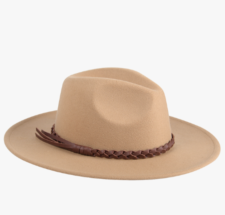 Genesis Boho Trim Wide Fedora Hat - Shoppe3130