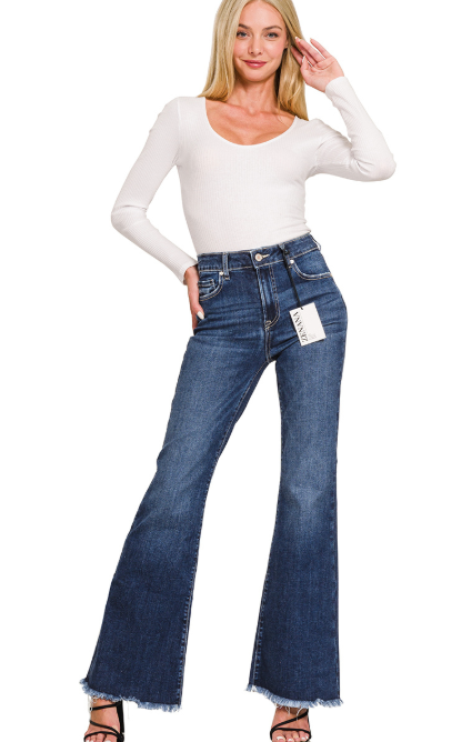 Retro Muse Bell Bottoms in Dark Wash