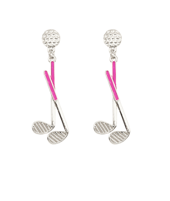 A Day on the Course Gold Club Earrings - Shoppe3130