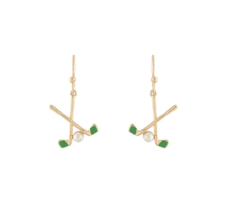 Putting on the Green Golf Earrings - Shoppe3130