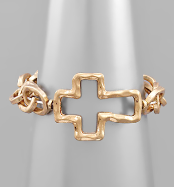 Cross Chain Stretch Bracelet - Shoppe3130