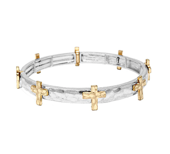 Casting Cross Stretch Bracelet - Shoppe3130