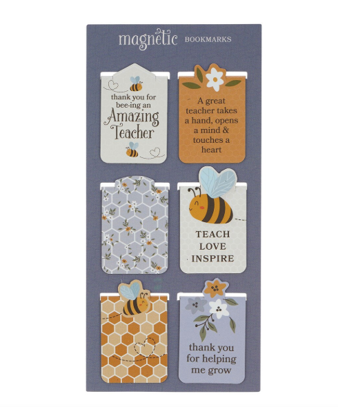 Amazing Teacher Blossom and Bees Magnetic Bookmark Set - Shoppe3130