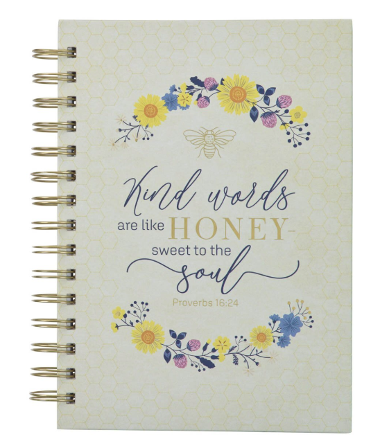 Kind Words are Like Honey Spiral Journal - Proverbs 16:24 - Shoppe3130
