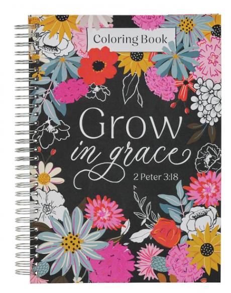 Grow in Grace Spiral Coloring Book - 2 Peter 3:18 - Shoppe3130