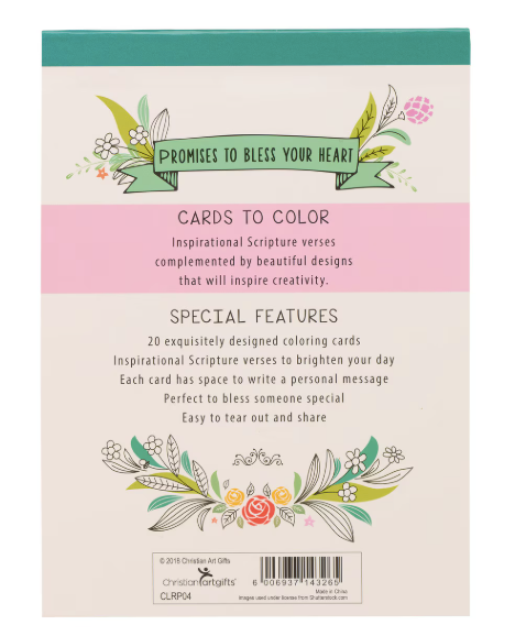 Promises to Bless Your Heart Coloring Cards - Shoppe3130