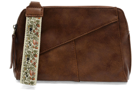 Gigi Crossbody with Woven Wristlet Strap