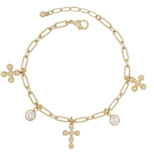 Cherished Cross Charms Bracelet Water Resistant - Shoppe3130