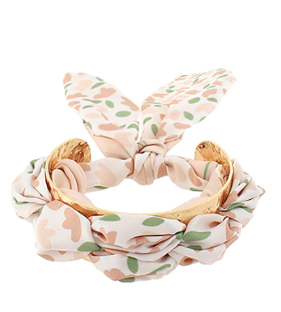 Gold Framed Scarf Bracelet