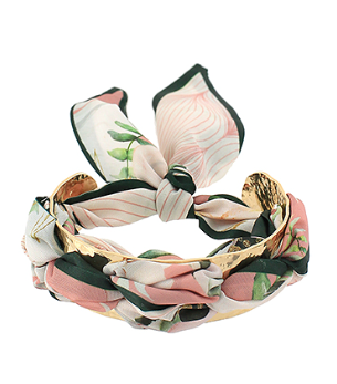 Gold Framed Scarf Bracelet