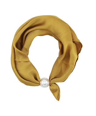 Accented Pearl Scarf Choker Scarf - Shoppe3130