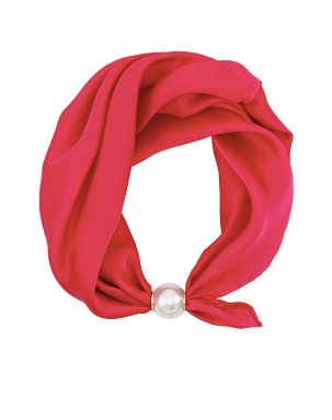 Accented Pearl Scarf Choker Scarf - Shoppe3130