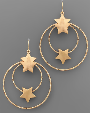 Around the Stars. Textured Earrings - Shoppe3130