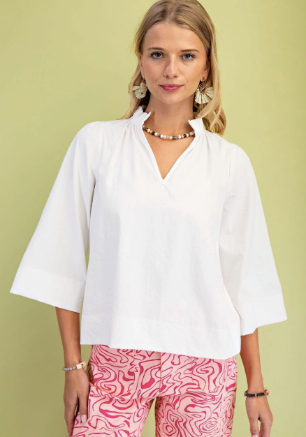 Angelic Breeze Blouse in White - Shoppe3130