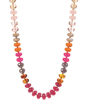 Rondelle Glass Bead Necklace