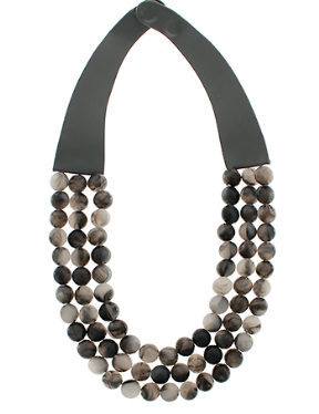 Stone Beaded Necklace Magnetic Clasp - Shoppe3130