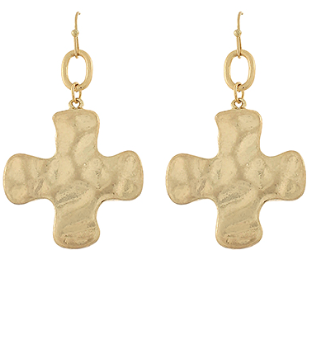Hammer Cross Chunky Dangle Earrings