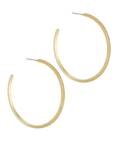 Scratched 50MM Hoop Earrings