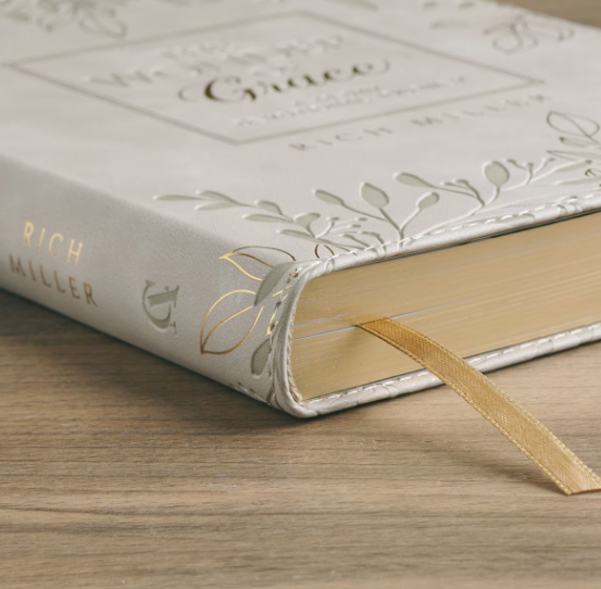 The Wonder of Grace: A 40-Day Devotional Journey Taupe Faux Leather Devotional