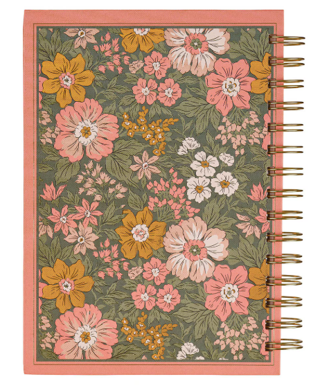 Hope and a Future Pink Vintage Bloom Spiral Journal - Jeremiah 29:11