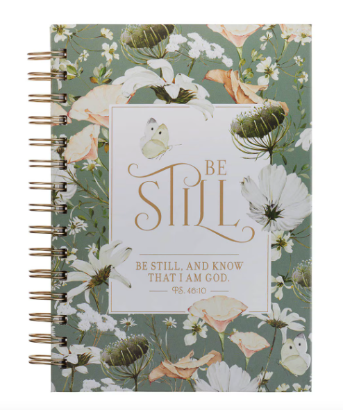 Be Still Sage Blossom Spiral Journal - Psalm 46:10