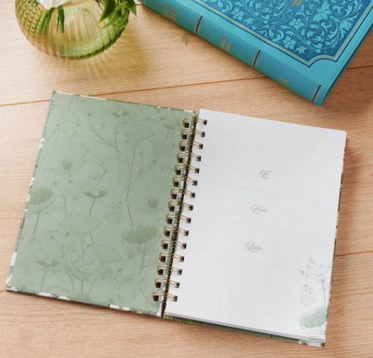 Be Still Sage Blossom Spiral Journal - Psalm 46:10