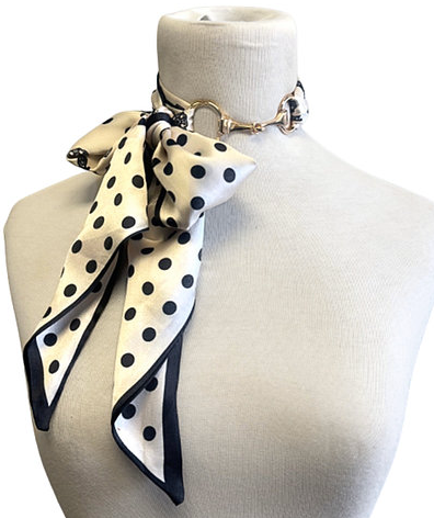 Polka Dot Neck Scarf Necklace