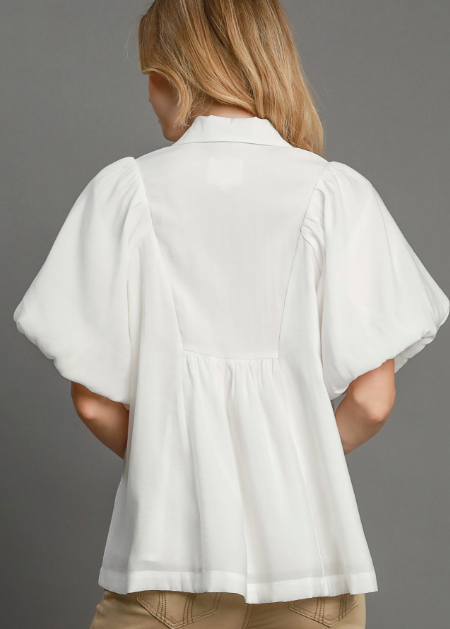 Sadie Grace Off White Top in Curvy
