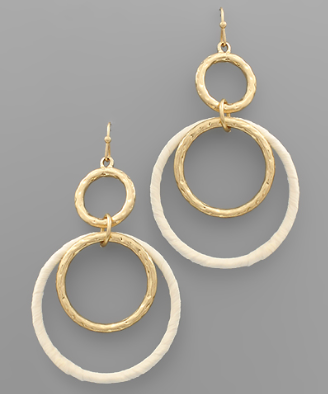 My Inner Circle Raffia Hoop Earrings