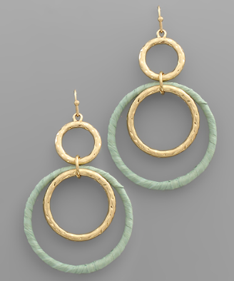 My Inner Circle Raffia Hoop Earrings