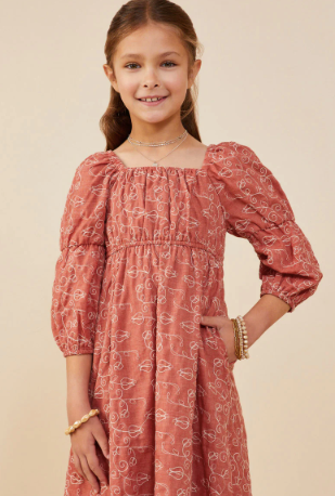 Girls Rylee Rust Dress