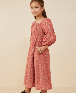 Girls Rylee Rust Dress