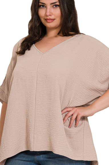 Curvy Where To Next Short Sleeve Top