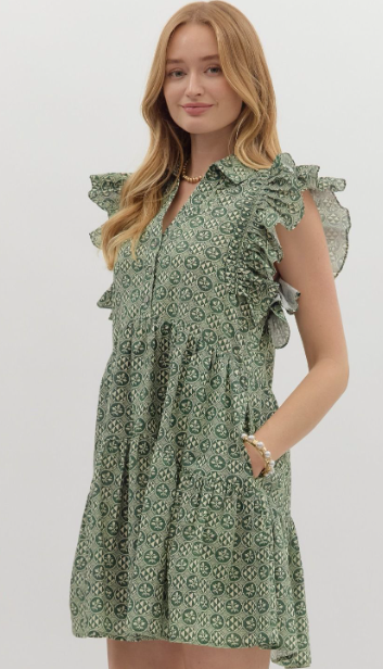 Blakely Blair Ruffle Medallion Dress